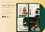 design professional cafe and coffee shop social media posts
